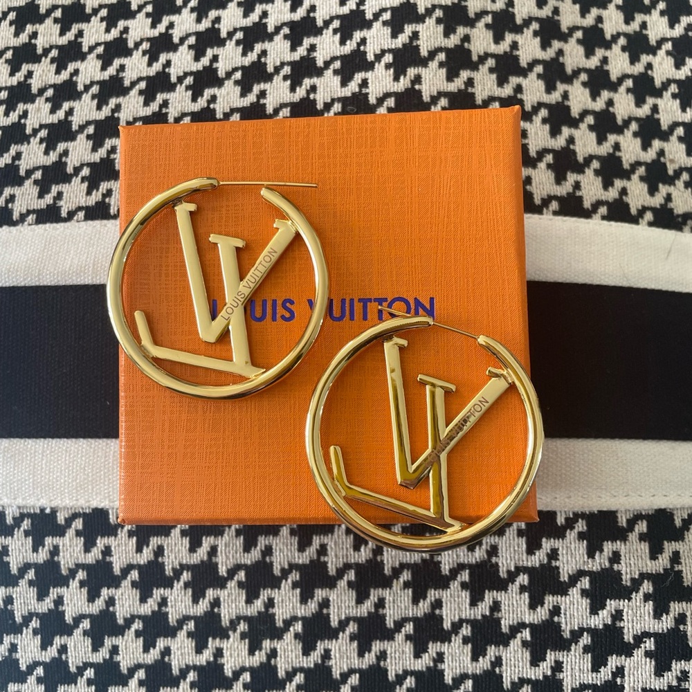 Lv gold hoops